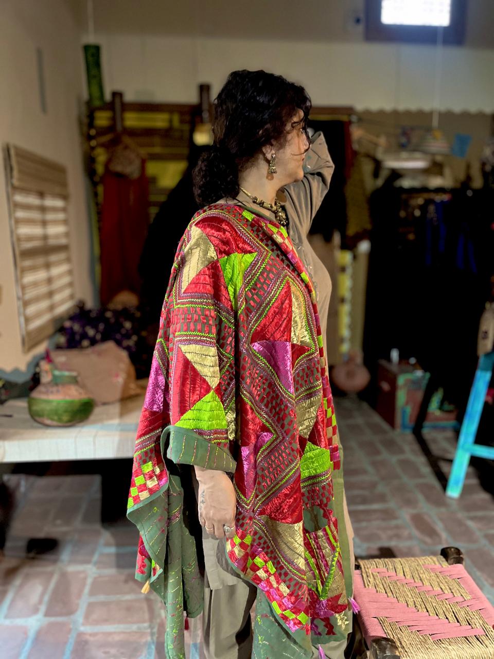 Baagh – Heritage Punjabi Phulkari on Handspun Thin Khaddar Fabric”
